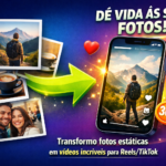 Eu vou transformar suas fotos estáticas em vídeos envolvente