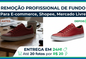 Eu vou remover o fundo de 20 fotos de produtos em 24h.