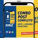 Eu vou Criar 3 Posts com Artes + Legendas + Hashtags em 24h