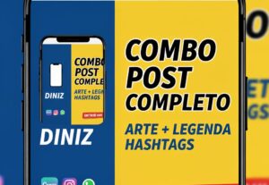 Eu vou Criar 3 Posts com Artes + Legendas + Hashtags em 24h