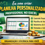 Eu vou criar planilha personalizada profissional