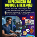 Eu vou editar seus vídeos para YouTube com foco em retenção