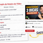 Eu vou desenvolver um roteiro de vídeo para você