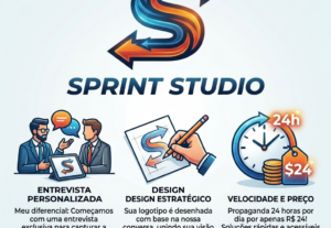 Eu vou criar uma logo profissional a partir da sua ideia