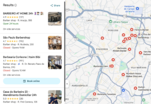 Eu vou pesquisar lista de negócios no Google Maps