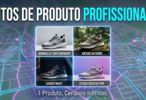 Eu vou criar fotos profissionais de produto com IA
