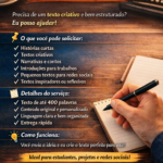 Eu vou Escrever um texto criativo até 400 palavras.