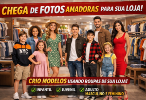 Eu vou Criar packs de modelos usando roupas de sua loja.