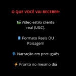 Eu vou criar vídeo ugc comercial para Instagram com IA.