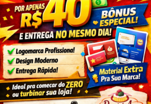 Eu vou Fazer sua logo, com a identidade de sua loja em 1 dia