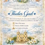 Eu vou Fazer seu convite digital da forma que você desejar.