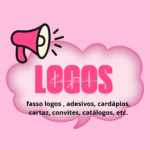 Eu vou Fazer logos, adesivos convites, catálogos cardápios