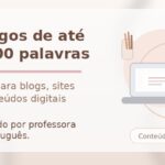Eu vou fazer Artigos escritos por professora de Português.