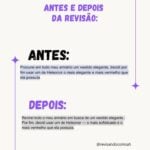 Eu vou fazer uma revisão do seu texto ou feedback