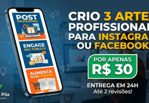 Eu vou Criar 3 artes para redes sociais em 24h