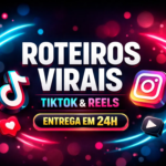 Eu vou criar roteiros virais para seu TikTok ou Reels em 24h
