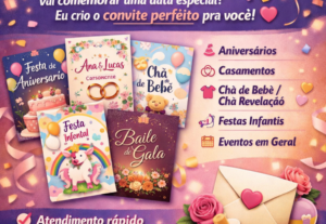 Eu vou Fazer convites para datas comemorativas