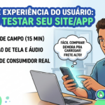 Eu vou fazer um teste de usuário real no seu site ou app.