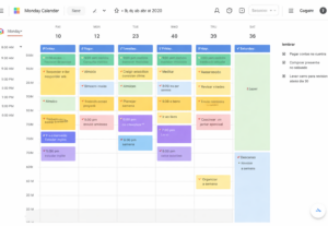 Eu vou organizar sua agenda no google agenda