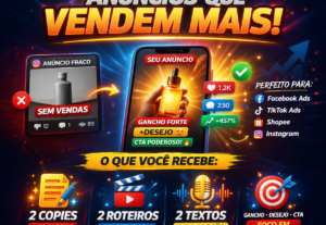 Eu vou criar copy e roteiro de anúncio que faz vender mais
