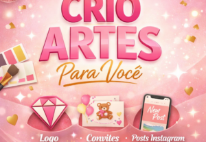 Eu vou criar convites, posts, logos e artes para Instagram