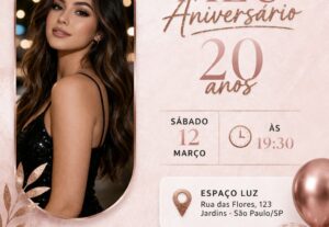 Eu vou Fazer convites digitais personalizados e profissionai...