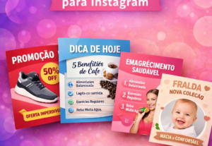 Eu vou Criação de posts profissionais para Instagram