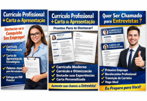 Eu vou fazer Currículo Profissional + Carta de Apresentação
