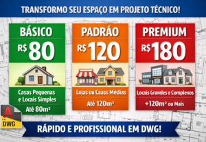 Eu vou Fazer projetos em DWG a partir de foto com medidas