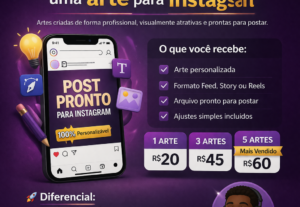 Eu vou transformar sua ideia em algo pronto pra postar