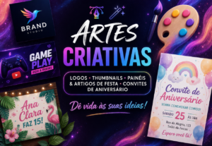 Eu vou Criar Logos, Thumbnails e Artes Personalizadas