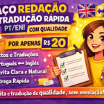 Eu vou Fazer redação profissional e tradução rápida