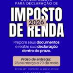 Eu vou fazer seu Imposto de Renda deste ano.