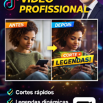 Eu vou editar seu vídeo estilo TikTok com cortes e legendas