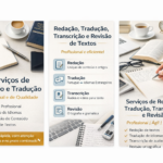Eu vou fazer tradução e revisão de textos.
