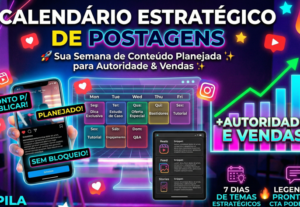 Eu vou criar um Calendário de Postagens para sua semana