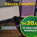 Eu vou ser o narrador oficial para seus vídeos no Youtube.