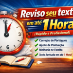 Eu vou revisar seu texto em até 1 hora