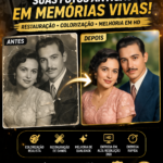 Eu vou colorir e restaurar suas fotos antigas em HD