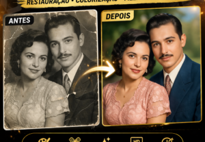 Eu vou colorir e restaurar suas fotos antigas em HD
