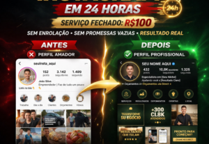 Eu vou criar seu perfil profissional em 24h no instagram