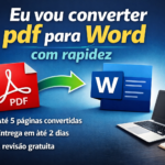 Eu vou converter pdf para Word com rapidez