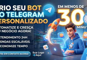 Eu vou desenvolver seu bot do telegram em menos de 30 minuto...