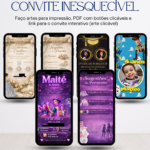 Eu vou fazer convites virtuais, interativos ou em pdf
