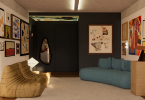 Eu vou fazer a modelagem 3D + render de ambiente interno
