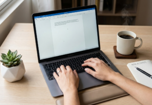 Eu vou digitar seus textos com rapidez e organização