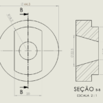 Eu vou criar o modelo 3D de uma peça simples no SolidWorks