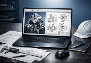 Eu vou criar desenhos e modelos 3D de peças no SolidWorks.