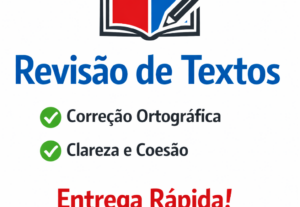 Eu vou revisar e corrigir sua redação ou texto com rapidez