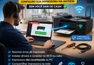 Eu vou configurar e resolver erros da sua impressora remoto